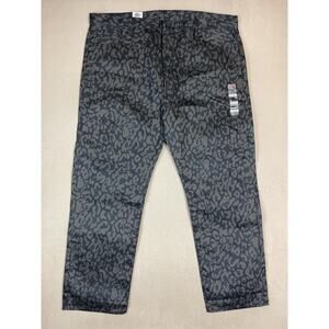Levis 501 Jeans Mens 44x32 Green Cheetah Print Straight Leg Regular Fit Denim